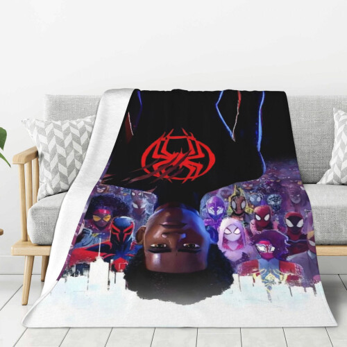 Μαλακή και άνετη κουβέρτα Into The Spider-Verse, βελούδινη, ελαφριά, ζεστή, βελούδινη 2