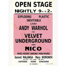 Affiche vintage Velvet Underground, Nico et Andy Warhol, décoration d'art moderne, sans cadre