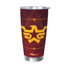 Gobelet isotherme Commanders Theme304 en acier inoxydable de 590 ml (20 oz) avec couvercle et paille, compatible avec les porte-gobelets de voiture,