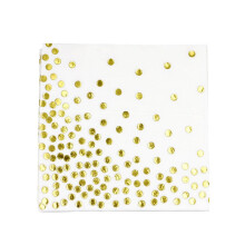 ADVEN20 Feuilles Serviettes en papier style western pour restaurant, 33 x 33 cm, couleur or. Décoration de table dorée pour bébés, enfants,