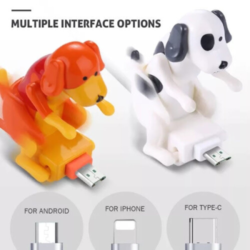Καλώδιο φόρτισης Funny Dogs συμβατό με Apple, iPhone, Samsung - Καλώδιο USB C Type-C (Λευκό) 2