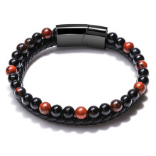 Pulseiras KEINXS Humanic + com Contas, Braceletes Humanic+, Terapia Termogênica para Mulheres e Homens, Pedra Vulcânica