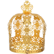 1 couronne de décoration pour gâteau d'anniversaire - Décoration de gâteau luxueuse et créative pour fête d'anniversaire (dorée)