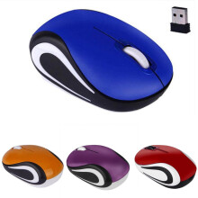 Mouse wireless Limei2 4G, 1200 DPI, optic, fără fir, cu receptor USB, portabil pentru laptop, PC, desktop, 3 butoane, violet