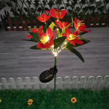 Luzes solares em formato de flor para jardim externo, decoração de outono para casa, luminárias de LED para paisagismo, liga/desliga automático,