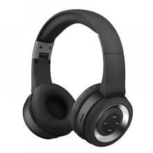 Bluetooth-hörlurar, trådlösa stereohörlurar, hopfällbara med djup bas och mikrofon, kompatibla med iPhone/Android/PC