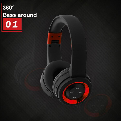 Cuffie Bluetooth, auricolari stereo wireless pieghevoli con bassi profondi e microfono, compatibili con iPhone/Android/PC 1