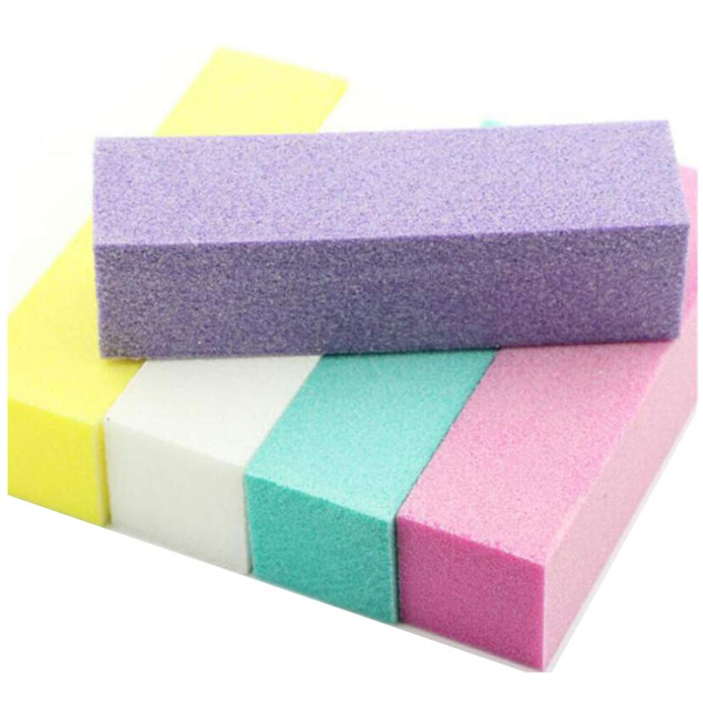 12PCS 4 Way Nail Buffer Block for Smooth Cuticle Shaping and Gentle Nail Buffing MultiColor