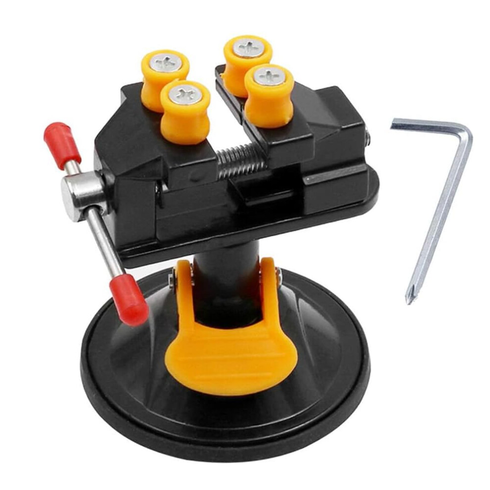 Small Bench Vise 360 Rotation Aluminum Alloy Mini Vise With Suction Base For Jewelry And Model Making 9164114782991
