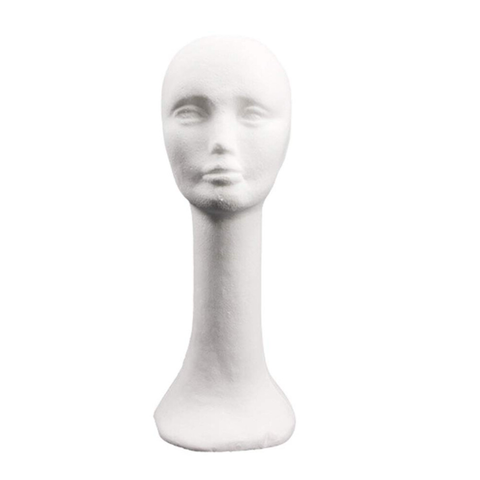 Unisex White Foam Mannequin Head For Wigs And Hats, Durable Wig Stand For Styling And Display
