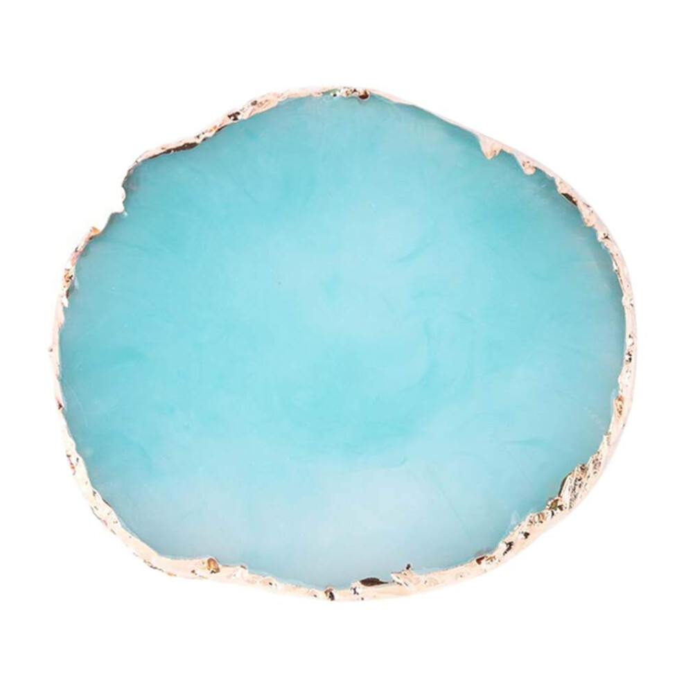 Blue Nail Art Mixing Palette Resin Tray For Makeup And Polish With Smooth Easy Clean Surface