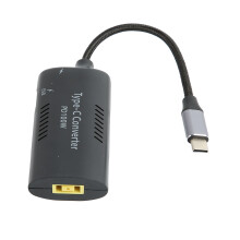 Multipoorts oplaadkabel met Type A-uitgang en twee Type C-poorten, laptopstroomomvormer met stralingsbescherming en spanningsregeling voor S