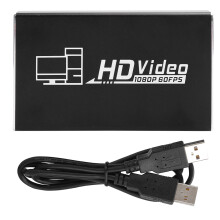 HD Video Capture Card 4K 60Hz with Mic Support Loop Output, Universal Plug and Play Recorder for Gaming Streaming on Windows Mac Linux