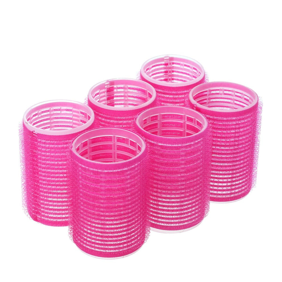 6pcs Self Grip Hair Rollers Heatless Curlers for Long Hair Voluminous Crease Styling