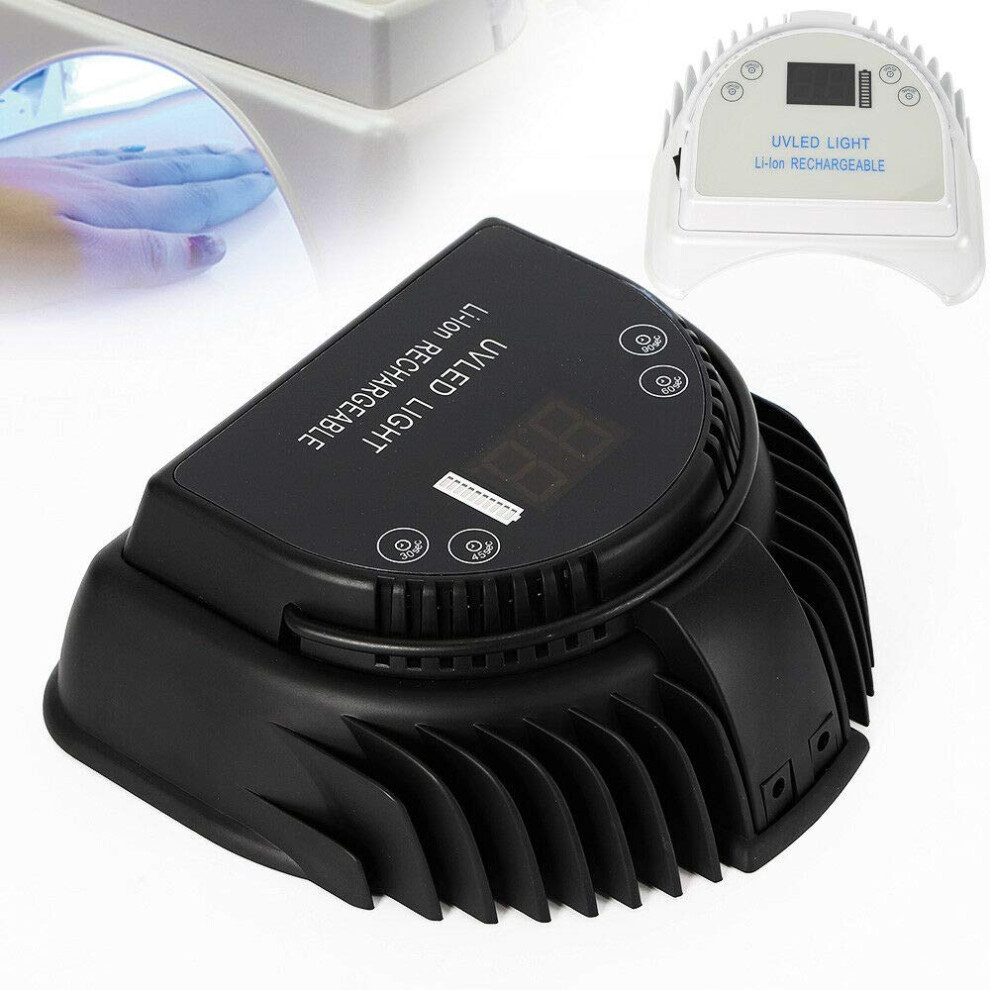64W Rechargeable LED Nail Lamp with Dual Wavelength LEDs and Auto Sensor for Gel Manicure Pedicure