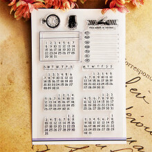 Clear Calendar and Planner Stamps Set for Holiday Card Decoration and DIY Scrapbooking Crafts