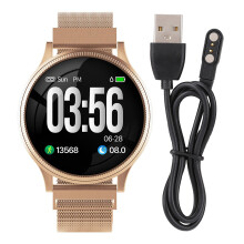 Stainless Steel Ultra Light Smart Watch IP68 Waterproof Bluetooth Calling Fitness Tracker Heart Rate Sleep Monitor 100+ Sports Modes for Android iPhon