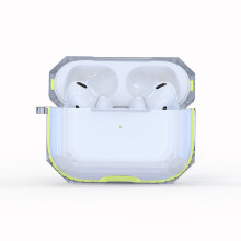 Trådlöst laddningsfodral för AirPods Pro, transparent TPU-skyddsfodral med fingeravtrycksskydd för 2:a/1:a generationen, lätt och litet,