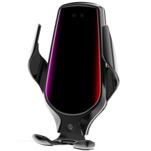 Cargador inalámbrico para coche giratorio de 360 grados con tecnología inteligente de detección de gravedad, carga rápida Qi, soporte de