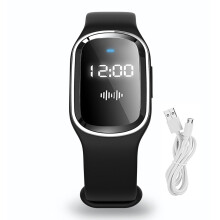 Outdoor Mosquito Watch with Three Mosquito Repellent Modes, USB Rechargeable Waterproof Wristband Using Natural Essential Oils, Refillable Eco-Friendl