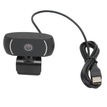 Webcam mit Stativhalterung und Sichtschutzblende, Full-HD-Webcam (1080p) mit Mikrofon und HDR-Technologie, Plug-in-Webcam für