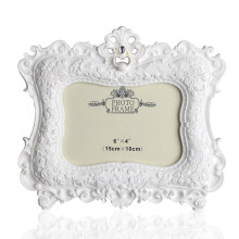 Gold Plated Ornate Resin Picture Frame European Style Mirror Polish Design Handmade Buffet Serving Forks Inspired Wedding Home Office Decor