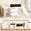 White Single Loft Bed with Slide & Chalkboard 4