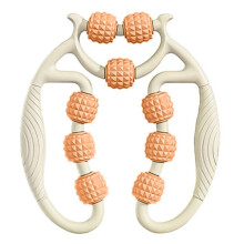 Masajeador relajante con pinza circular para piernas, rodillo muscular de 9 ruedas, masaje de tejido profundo para piernas, masajeador de brazos,