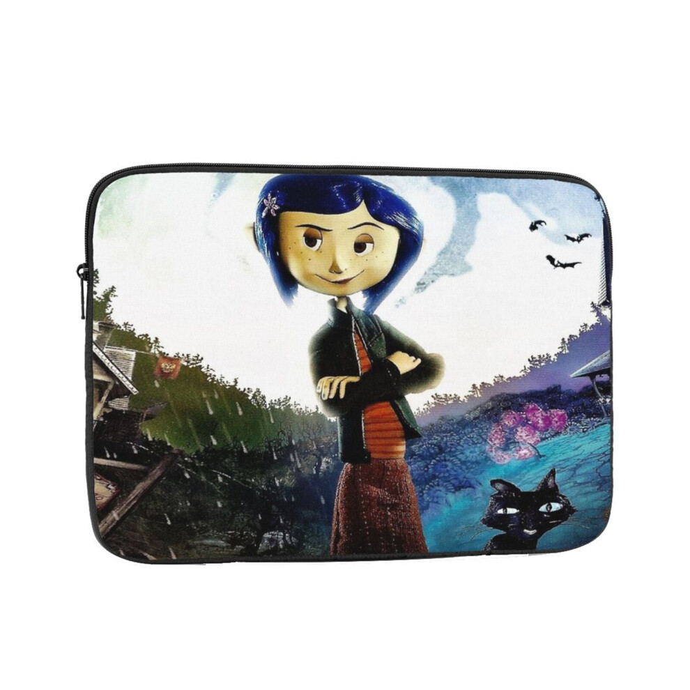 Coraline Laptop Case, Shockproof Protective Notebook Case With Accessory Pocket, Briefcase Carrying Cover,10 12 13 15 17 Inch Black 9085618223325