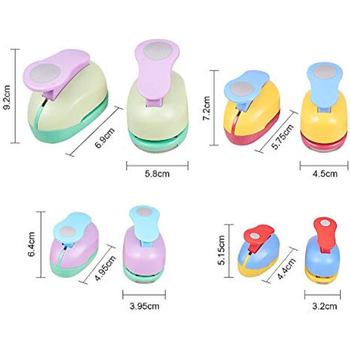 4pcs4Sizes επίπεδη στρογγυλή τρυπάνι χαρτιού για χάραξη λευκώματος και ευχετήριες 1