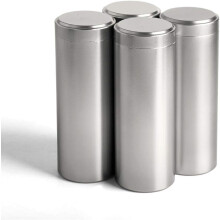Pojemniki na herbatę, hermetyczne, odporne na zapachy, trwałe, wielofunkcyjne, przenośne, metalowe pojemniki na zioła. Wodoodporna, aluminiowa