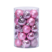 Wioihee Christmas Ball Ornaments Shatterproof Balls for Christmas Tree Decoration Pink One Size