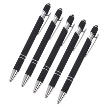 Yhmxh2-in-1 Balpen met Styluspunt, 1,0 mm Medium Zwarte Inkt, Premium Metalen Styluspen voor Touchscreens