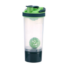 XIAOLE 700ML Protein Shaker Bottle with Powder Storage, Leakproof & BPA-Free Tritan, Compatible with Gym Pre-Workout, Includes Wire Whisk