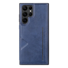 Compatível com Samsung Galaxy S23 Ultra - Capa com Porta-Cartões (Hanman) Azul Escuro