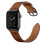 Pulseira de couro genuíno compatível com Apple Watch de 41/40/38 mm - Marrom 5