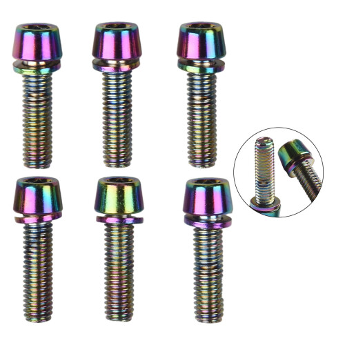 Βίδες τιμονιού ποδηλάτου M5*18mm Μωβ Ποσότητα 6 τεμάχια M5Bolts ποδηλάτου