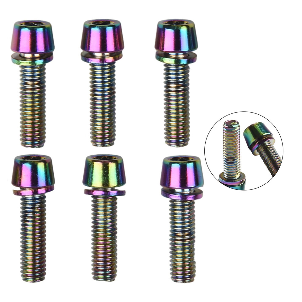 Bike Handlebar Stem Bolts M5*18Mm Purple Quantity 6Pcs M5 Bolts Bicycle 9009791403633