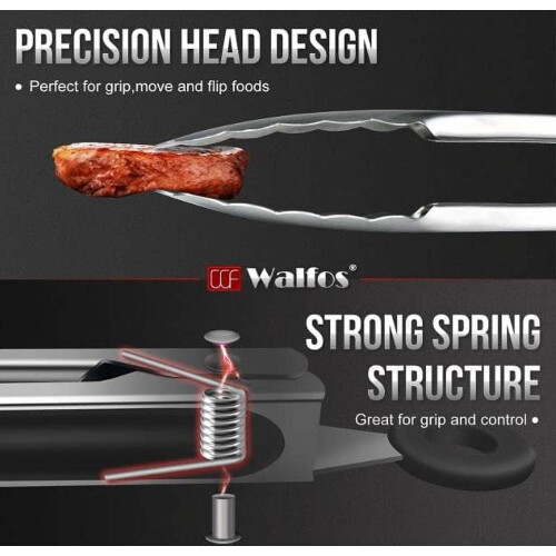 Λαβίδες κουζίνας από ανοξείδωτο χάλυβα για μαγείρεμα, μπάρμπεκιου - 7 9 και 12 2