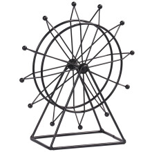 Sculpture de grande roue en fer forgé Eease pour décoration intérieure (noir)