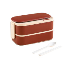 Boîte à lunch double compartimentée en acier inoxydable Zeceouar304, portable et compartimentée, idéale pour le bureau et la maison, pour