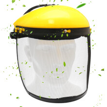 Adjustable Mesh Face Shield with Wire Visor for Yard Work Forestry Logging Debris Protection