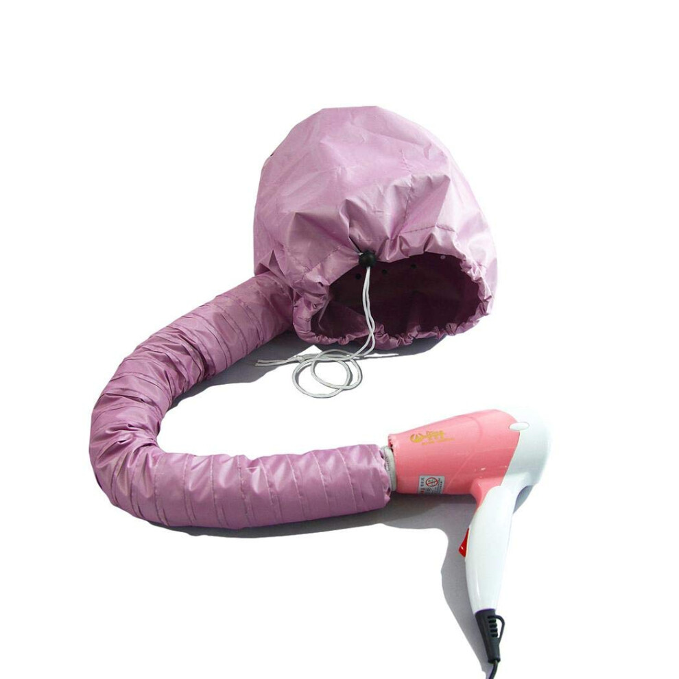 Silver Bonnet Hair Dryer Attachment With Adjustable Fit And Long Hose For Home Salon Conditioning