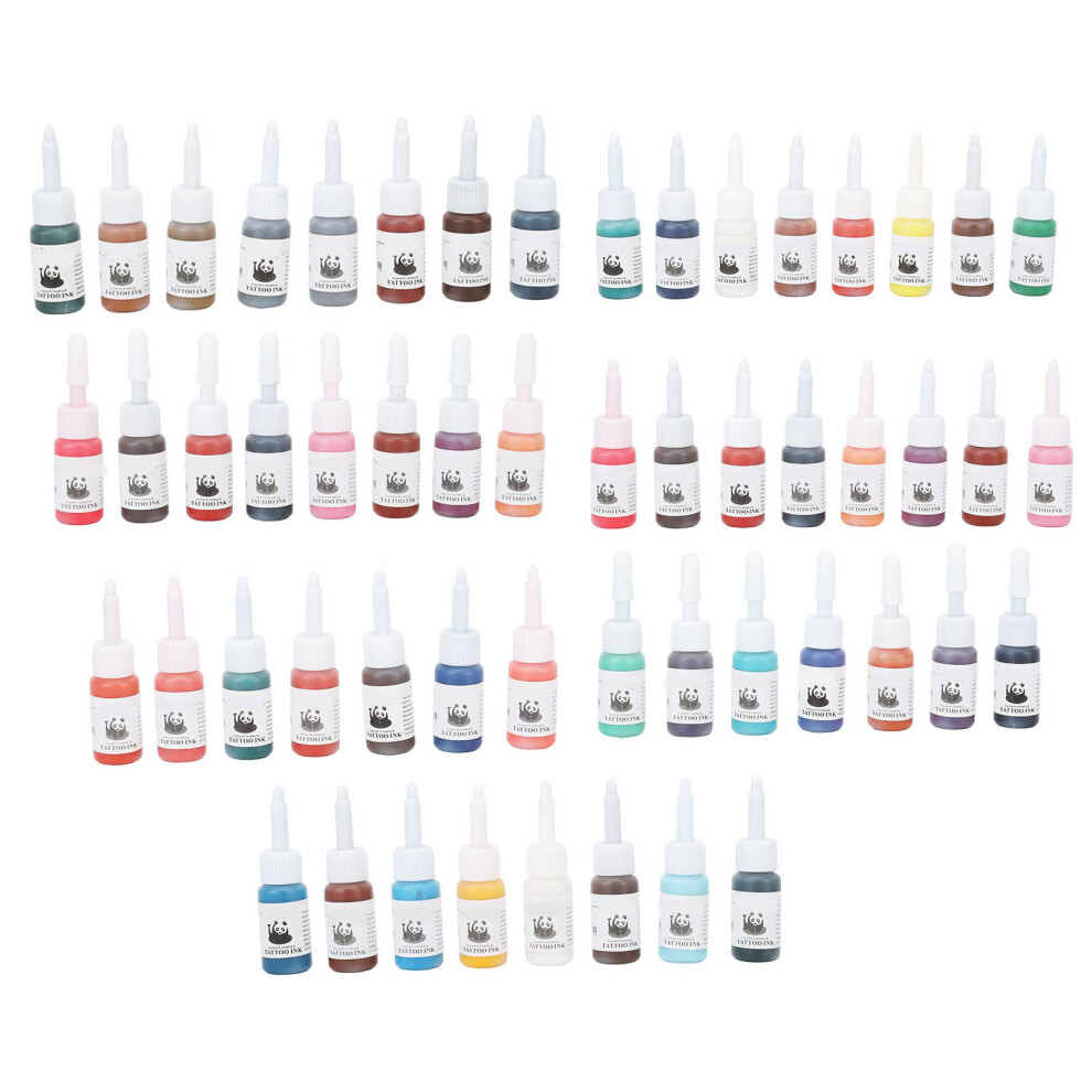 High Pigment Content Tattoo Ink Kit Vivid Pieces Long Lasting Colors Anti Counterfeiting Labels Professional Quality Smooth Flow Rate Glow In UV Ligh