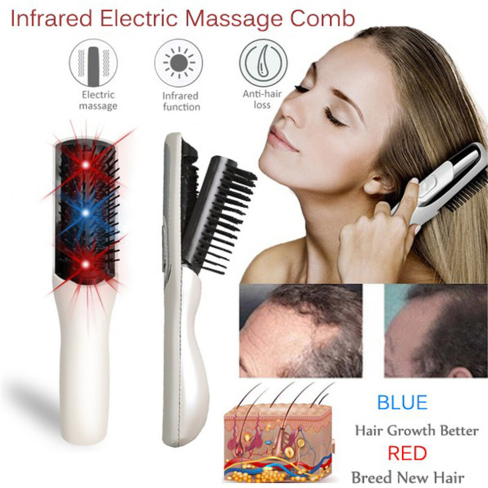 Electric Hair Straightener Brush And Beard Styler With Negative Ion Technology For Frizz Free Shiny Hair Suitable For Men Women Of All Hair Types