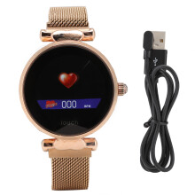 Smartwatch z Bluetooth i ekranem dotykowym, luksusowy pasek, smartwatch dla kobiet z trybami sportowymi i wodoodporną konstrukcją, monitorowanie