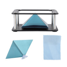 Projector for Smartphone, Ad Display Holographic Pyramid Projector for 3.5-6inch Mobile Device, Clear 360 Degree Images 3D Holographic Display Stands