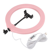 USB Powered Ring Light for Photography, Portable Energy Saving 3 Color Temperature 80 LED Lamp Beads Adjustable Brightness, Super Bright Half Moon