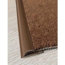 Carpet Trim Strip with Adhesive for Edging Mats and Tile Floors, Flexible Transition, Dark Brown 700cm