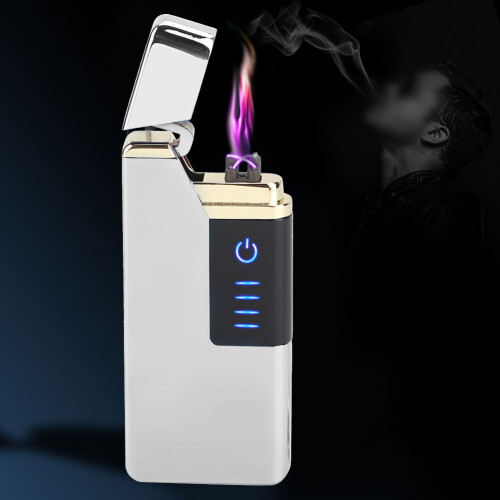 Slim7Lighter Αντιανεμικός Ηλεκτρικός Αναπτήρας Διπλού Τόξου Παλμικής Ανάφλεξης με USB 2